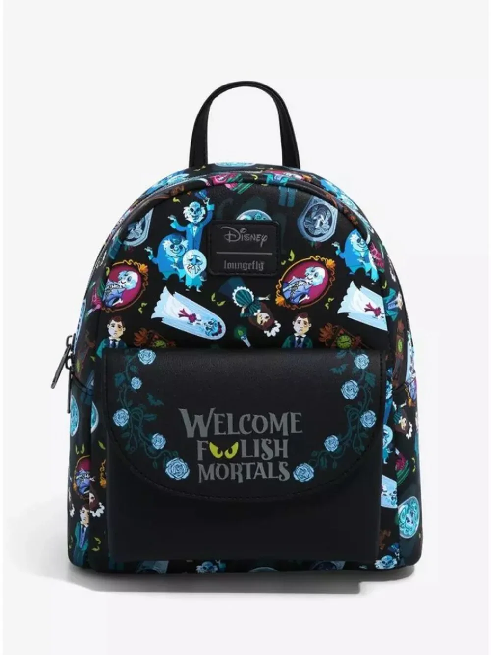 Hot Topic Loungefly Disney The Haunted Mansion Foolish Mortals Mini Backpack